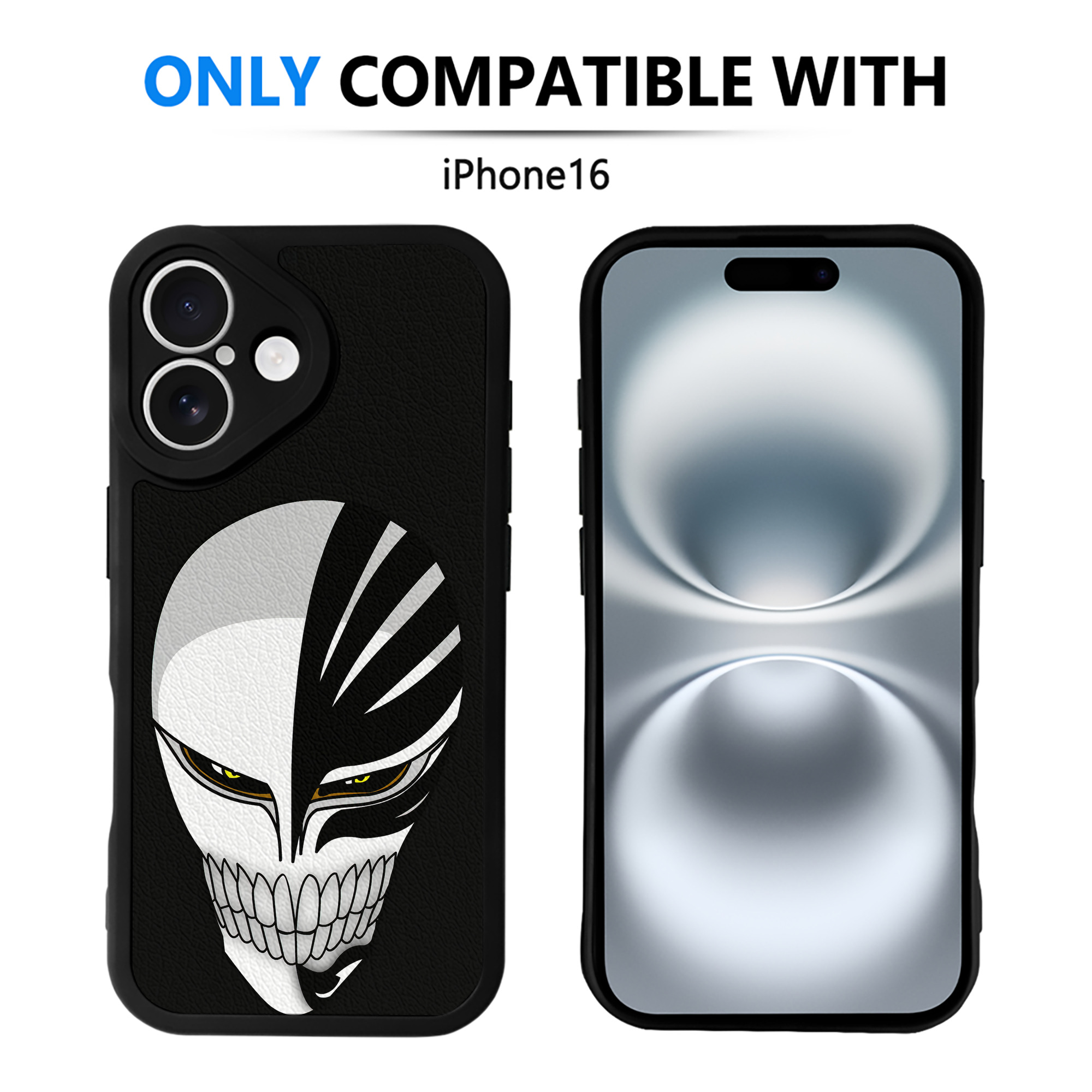 ブリーチ 黒崎一護（くろさき いちご）BLEACH Kurosaki Ichigo 【iPhone 16シリーズ対応】シリコンスマホケース（レザー調） 材質：シリコン